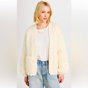 Scotch & Soda hand-knit cream cardigan